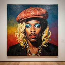 🌈 miles davis meets madonna with pork pie hat, art work at moma