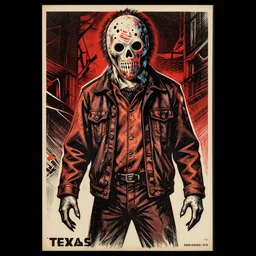 a drawing of leatherface from the texas chain saw massacre ( 1 9 7 4 ), a screenprint by tim doyle, matt ferguson, candra hope, les edwards, ed repka, shock art, digital illustration, woodcut, concert poster