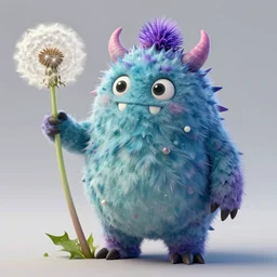 A humanoid thistle monster, highly detailed, digital art, sharp focus, trending on art station, plant, dandelion, anime art style