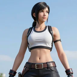 gorgeous!! hyper - realistic giant woman resembling bulma + felicia from darkstalkers + tifa lockhart ff 7, tattoos | drawn by artgerm, drawn by wlop, drawn by jeehyung lee | intricate, high detail, ultra graphics, photorealistic, symmetrical, cinematic, smooth, sharp focus, character design, expressive, cute, beautiful!! full body, concept art, octane render