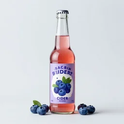blueberry flavor, cider alcohol, refreshing drink, packaging design, glass bottle, pintrest, behance, illustration, packaging of the world