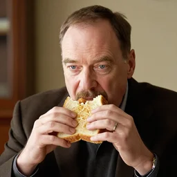 walter hartwell white eating a sandwich