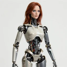 animatronic Uma Thurman, exposed mechanics, photo, Stan Winston studios, detailed, 4k