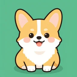 kawaii corgi vector