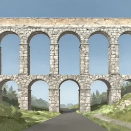 2 d projection of the aqueduct front view