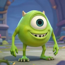 A still of Mike Wazowski in league of legends splash art