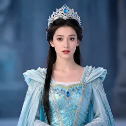 professional photograph of a real - life ice queen with ornate robes. extremely detailed. dslr. 8 k