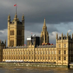 demolition of houses of parliament ( london ) in progress