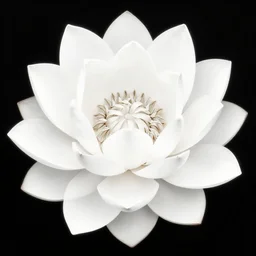 a fractal of lotus flowers