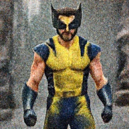 Taron Egerton as Wolverine , in the style of simon Baisley