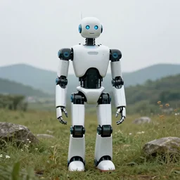 a portrait of a 🤖 in a scenic environment by vito acconci