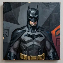 Vampiric Batman  by Mimmo Rotella ,  dark vibes, Organic Painting , Matte Painting,  geometric shapes, hard edges, graffiti, street art:2 by Sachin Teng:4