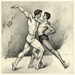 german expressionist dance by quercino, drawing