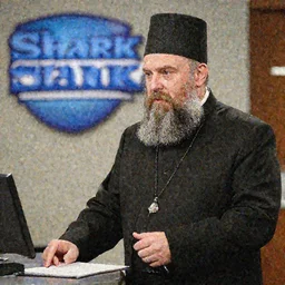 Orthodox priest beard Kevin O'Leary investing in a company, in Shark Tank (2016)