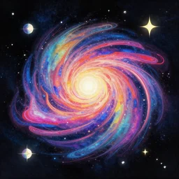 the universe, epic retrowave art, trending on art station