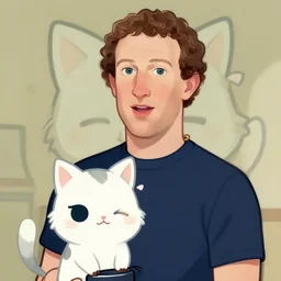 mark zuckerberg as a neko girl