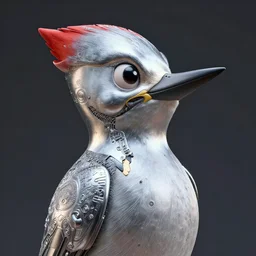 portrait of technologic woody the woodpecker, sharp focus, silver, sci - fi, beauty portrait, futuristic complex 3 d render by ilya kuvshinov, simon stalenhag, wlop, thomas kinkade, greg rutkowski. octane render, 8 k, sharp focus, luminous, intricate, highly detailed. post processing, ray tracing