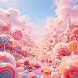 a beautiful dreamscape made of candy, trending on artstation