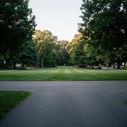 the empty park, summer evening, kenton nelson