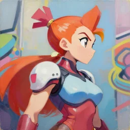 greg manchess portrait painting of samus aran as overwatch character, medium shot, asymmetrical, profile picture, organic painting, sunny day, matte painting, bold shapes, hard edges, street art, trending on artstation, by huang guangjian and gil elvgren and sachin teng