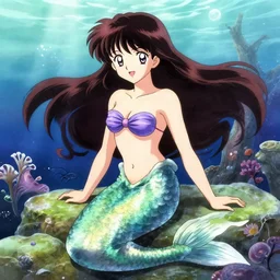 beautiful anime mermaid,