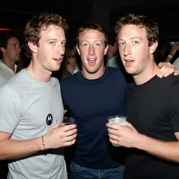 motorola razor photo from 2003 of mark Zuckerberg and Winklevoss twins partying in Miami