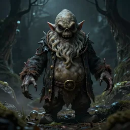 a a full body portrait of a scary monster garden gnome, dynamic lighting, photorealistic dark fantasy concept art, trending on art station, stunning visuals, creative, cinematic, ultra detailed, scary art, monster