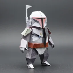 mandalorian origami, highly detailed