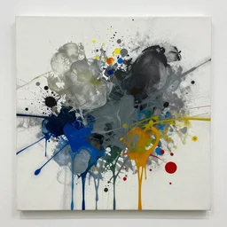 untitled mixed media, Fine Art, Airbrush, Splatter Paint, Modern Art