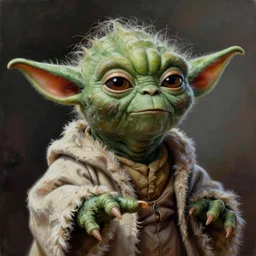 ultra realistic portrait painting of skeletor as yoda, art by frank frazetta, 4 k, ultra realistic, highly detailed, epic lighting