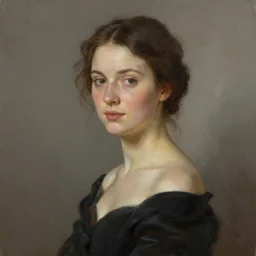 a portrait of an elegant lady, naive art style