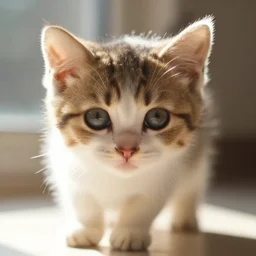 extremely fuzzy kitten against sunlight, created by Mike Winkelmann