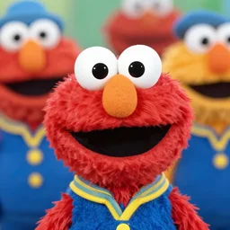 small soldiers sesame street, detailed face