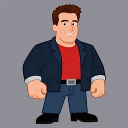 Arnold Schwarzenegger as 80s cartoon character, trending on artstation