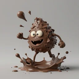 stopmotion moment when shit hits the fan, splashes, trending on artstation, digital art, extremely detailed