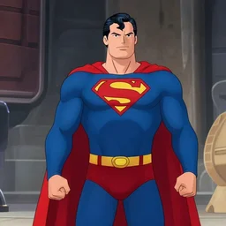 Still of superman in Star Wars the Clone Wars animated tv show