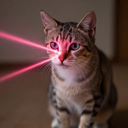 kitten shooting lasers from it's eyes