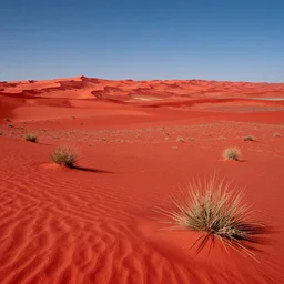 red alien desert landscape