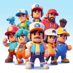 battling brawl stars characters, dynamic, art by kiira onew and paul chambers and artgerm and wlop, trending on artstation, pixiv, beautiful