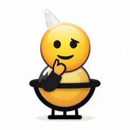 wizard pondering his orb, discord emoji, 2 d, flat, coherent, orthographic, transparent background, svg