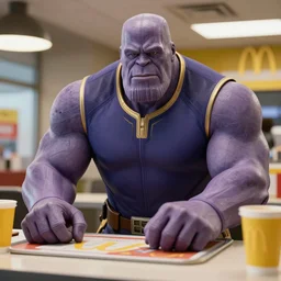 Thanos working at McDonalds