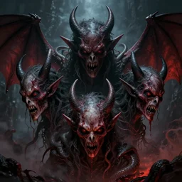 three bat head, demonic parasite, snake, blood, insanity, hell, war, despair, dread, digital art, 4 k, fantasy, cinematic, lovecraft, horror, detail, epic, stunning, dark, terror, leesha hannigan, wayne haag, reyna rochin, ignacio fernandez rios, mark ryden, iris van herpen, best on artstation, best on cgsociety