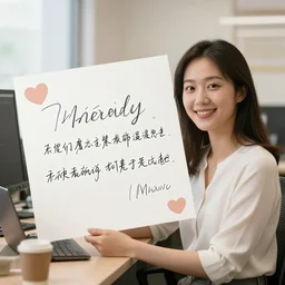 A farewell message to Mandy at work