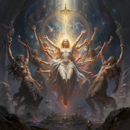 concept art for the final act of the universe seconds before love completed it in rapturous divine perfect unity!! final victory of order over disorder!! final defeat of entropy! digital painting, artstation, smooth, sharp focus