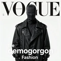 the demogorgon fashion. studio photo. vogue magazine cover with text. highly detailed