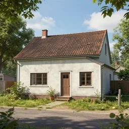 obsolescence of home , realistic rendering, sunny day, unreal engine, 4k, hdr, high dynamic range, f12, simon stalenhag