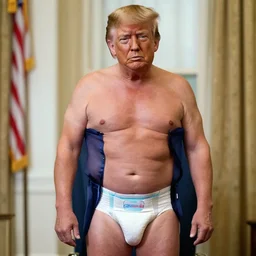 donalt trump in a diaper