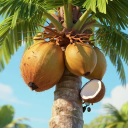 of the kokotree ( of the kokotree ), coconut, coconut, cartoon, cartoon, highly detailed, sharp, cinematic, 8 k,