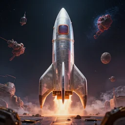 hyperrealistic dslr of cosmic rocket lunch, stunning 8 k octane comprehensive 3 d render, inspired by istvan sandorfi & greg rutkowski & unreal engine, perfect symmetry, dim volumetric cinematic lighting, extremely hyper - detailed, incredibly real lifelike attributes & flesh texture, intricate, masterpiece, artstation, stunning, 8 5 mm f 1. 4