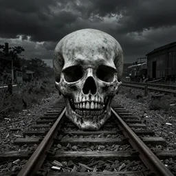 the railroad is a place of death. it's where the forgotten and the damned go to die. it's a place of dark secrets and hidden terror. high detail, 4 k
